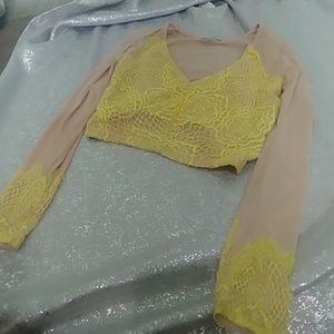 Yellow crop top
